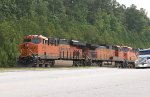 BNSF 6599 leads 5112 and 7577 in a quartet of units